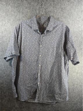 Tasso Elba Men XXL Foulard Medallion Short Sleeve Shirt